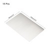 Unique Bargains Stainless Steel DIY Laser Printing Office Engraving Blank Card 15 Pcs - 2 of 4