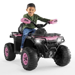 12V Electric Ride On Car for Kids 3-8 Years, 2 * 45W Motor, Remote Control, LED Lights, Music Player & Emergency Brake, & Big Kids - 1 of 4