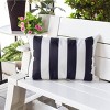 PAGED 20" Square Stripe Pillow, Bed Pillow with Removable Cover, Decorative Throw Pillow for Outdoor and Indoor, Strong Weather Resistance - 2 of 4