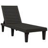 vidaXL Sun Lounger Black 61 in.x22.8 in.x32.7 in. Polypropylene - 2 of 4
