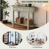 KIGFTSOD Elegant Retro Console Table - Curved Design, Smooth Glaze, Ideal for Entryways, Living & Hallway Decor - 4 of 4