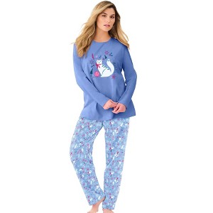 Dreams & Co. Long Sleeve Knit PJ Set - 1 of 4