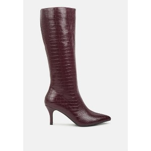 Uptown Pointed Mid Heel Calf Boots Women - 1 of 4