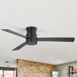 Airsurfer 52-inch 3-Blade Flush Mount Ceiling Fan with Remote without Light - 1 of 4