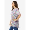 Woman Within Plus Size Perfect Printed Short-Sleeve Boatneck Tunic - 4 of 4