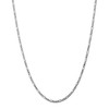 Black Bow Jewelry 2.75mm, 14k White Gold, Flat Figaro Chain Necklace - 3 of 4