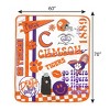 NCAA Clemson Tigers Native Fan Royal Plush Blanket - 2 of 3