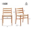 GlasFlength Dining Sets of 2, Stackable Dining Chair with Woven Seat, Perfect for Dining Room, Patio, Brown, 17.3"*16.5"*29.9" - 2 of 4