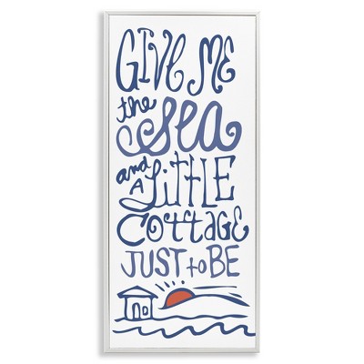 Stupell Industries Sea & Cottage Beach Life Calligraphy, 10" x 24"