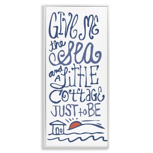 Stupell Industries Sea & Cottage Beach Life Calligraphy, 10" x 24" - 1 of 4