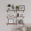 Attop Wood Floating Shelves Set of 6, Shelves for Wall Decor, Farmhouse Shelf for Bedroom, Bathroom Storage Shelves, Book Shelves for Living Room - 3 of 4