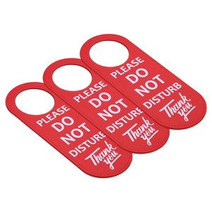 Unique Bargains Waterproof Double-Side Office Home Meeting Door Hanger Sign - 1 of 4