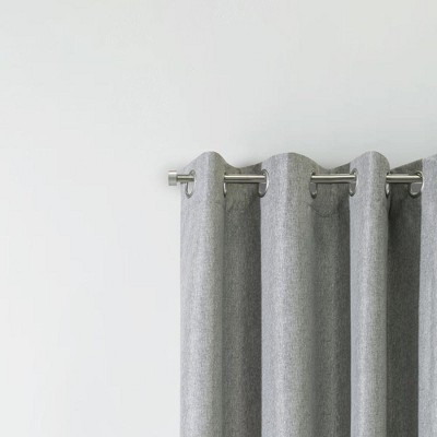 Taupe Grey Blackout Grommet Top Polyester Curtain Panel 52 x 108