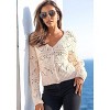 LASCANA Women's Pearl Button Cardigan Solid - image 2 of 4