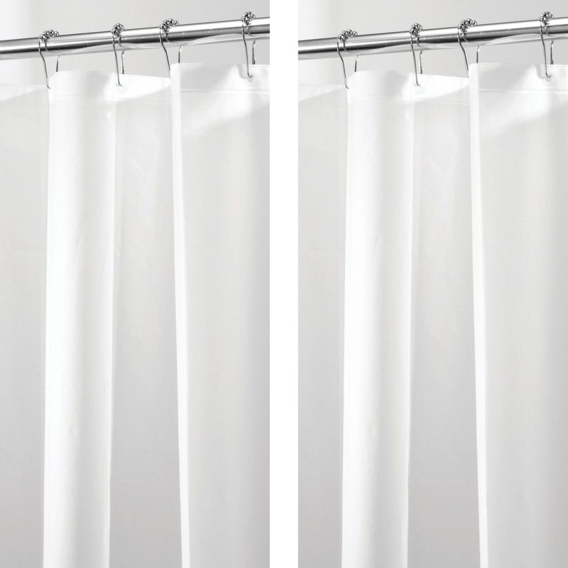 mDesign Long PEVA 72" x 72" Waterproof Shower Curtain Liner, 1 of 9