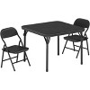 3 Piece Boys Girls Folding Table and Chairs Set, Activity Table and Chairs Set for Dining Room,Daycare,Classrooms black - 4 of 4
