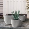 Rosemead Home & Garden 3pc Concrete Outdoor Planter Pot Cement Gray - 2 of 4