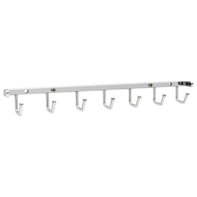 Rev-A-Shelf Sdellines 14" Closet Wall Hanging Mount for Belt, Scarf, or Tie Accessory Organization Rack Holder Hanger w/7 Hooks Chrome, BRCL-14NS-CR-1, 1 of 7