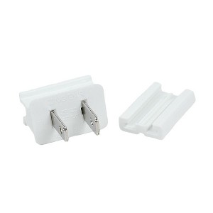 Novelty Lights White Snap-On Vampire Plug SPT-2 for C9/C7 Socket or Zip Cord Wire - 1 of 4