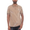 Slickblue Khaki Button Down Polo Shirt for Men with Embroidered Chest and Cuffed Sleeves, Size S to 3XL - 2 of 4