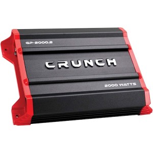 Crunch 2,000 Watt Ground Pounder Car Amplifier with Adjustable 12 Decibel Crossovers and Stereo or Bridged Mono Operation, GP-2000.2, Black/Red - 1 of 4