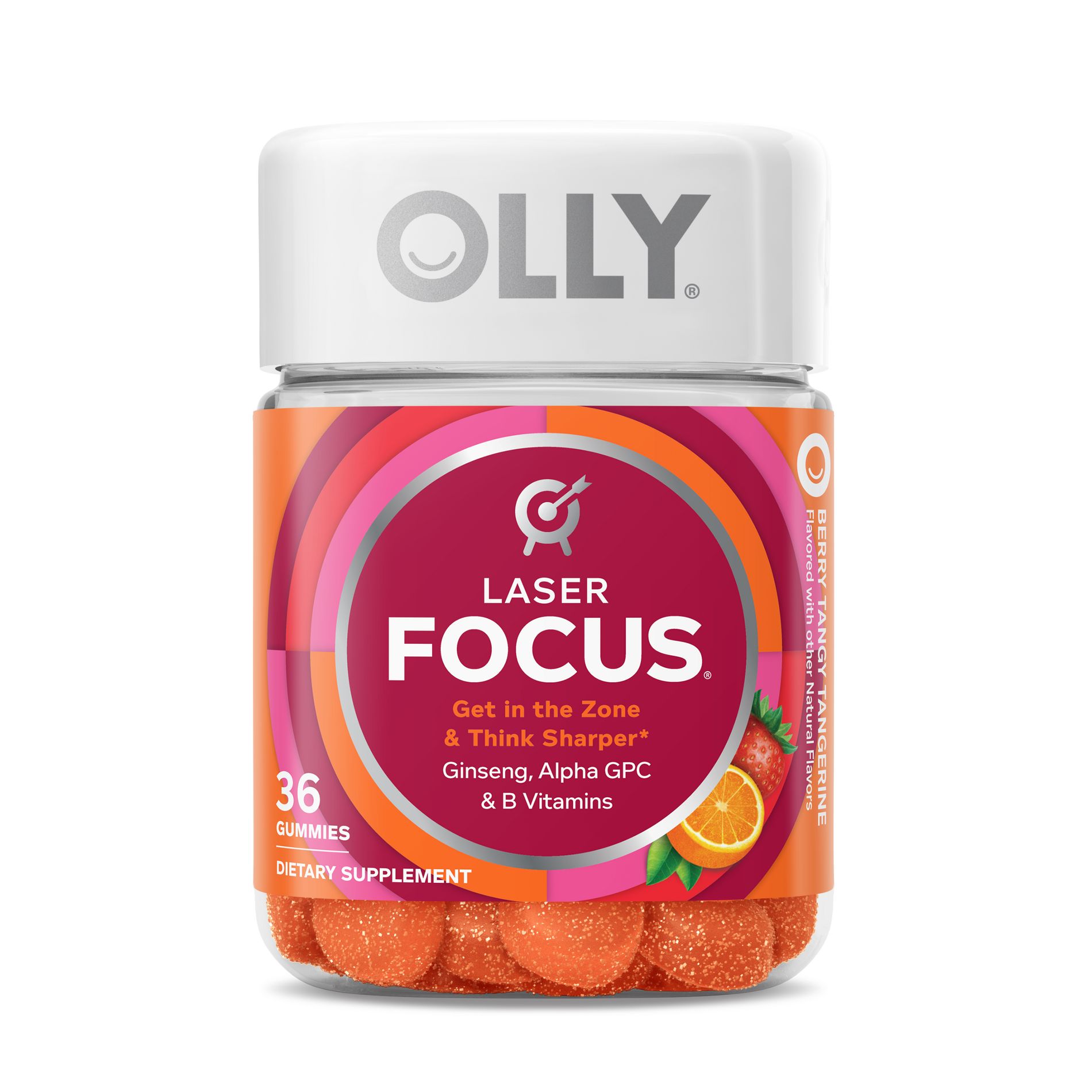 OLLY Laser Focus Gummies - Berry Tangy Tangerine - 36ct
