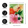 Evergreen Hummingbird and Daisy Trio Garden Linen Flag 12.5 x 18 Inches Indoor Outdoor Decor - 2 of 4