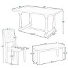 Dining Sets 6 Piece, Dining Table Set For 6, Dining Table Set With Special-Shaped Legs And Foam-Covered Seat Backs&Cushions-Cuddlewood - 4 of 4