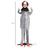 SEVOBAL Party Decorations and Accessories 6' Animated Circus Clown Halloween Prop with Sound and Motion Vivid for House, White, 43"*25.2"*72.4" - 3 of 4