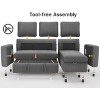 Dyonery 81" Sleeper Sofa Bed with Pull Out Bed L Shaped Couch Sectional Sleeper Sofa - 3 of 4