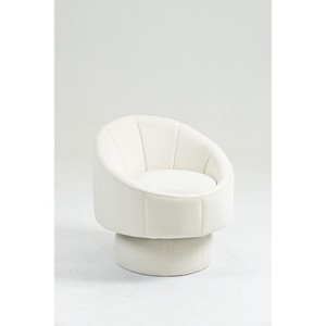 NicBex Velvet Swivel Accent Chair,Upholstered Swivel Living Room Chairs with Waist Cushion,Mid-Century Armchair,Accent Chairs for Living Room - 1 of 4