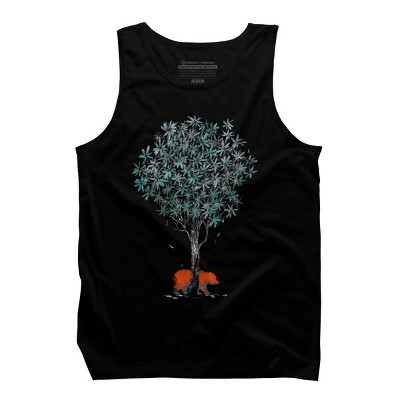 Men's Design By Humans Wild Bear Scratching Tree By radiomode Tank Top