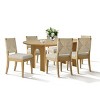 7-Piece Dining Table Set for 6, Oval Table with Paper Cord Back Dining Chairs for Family Meals or Entertaining-Maison Boucle - 3 of 4