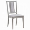 Royal Hampton Dining Side Chair Set of 2, Cutout Back, Linen Seat, Natural Gray - 2 of 4
