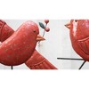 Set of 2 Hand-Hammered Red Metal Bird Stakes – 53" Tall by Kalalou - 3 of 3