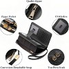 Wikineon Leather Credit Card Holder Wallet for Women RFID Blocking Large Capacity Bifold Zipper Card Case Organizer with Wristlet 45 Slots - 3 of 4