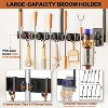 Broom Holder Wall Mount with Cleaning Supplies Organizer, Laundry Room Organization Hooks - 3 of 4