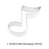 Unique Bargains Pastry Cutter Music Note Cookie Cutter Dishwasher Safe Stainless Steel Silver Tone 1Pcs - 3 of 4