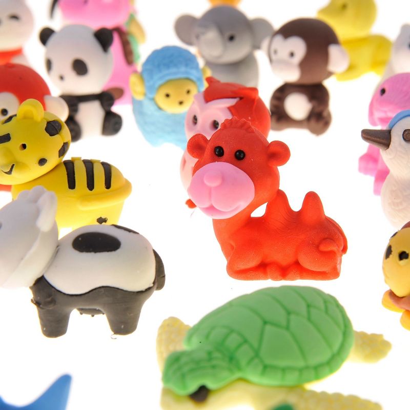 Insten 60 Pieces Puzzle Animal Erasers, Cute Stationery for Children and Kids, 5 of 6
