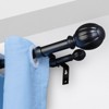 VEVOR Double Rod Curtain Rods, 36-72 inches(3-6ft) Adjustable Length, Black Double Curtain Rods with Round Finials, 1" and 3/4" Diameter, Black - 2 of 4