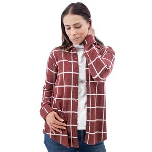 Old Ranch Brands Women's Alora Boyfriend Fleece Shirt - 1 of 4