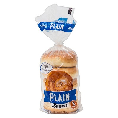 Western Bagel Plain Bagels - 15oz/5ct