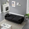 NicBex Couches for Living Room 74.41" Adjustable Loveseat Sofa Bed Soft Modern Teddy Upholstered 2-seater Sleeper Sofa Bed with 2 Throw Pillows - image 2 of 4