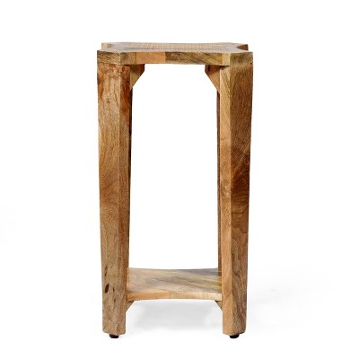 Gilliland Handcrafted Boho Mango Wood Side Table Natural - Christopher Knight Home