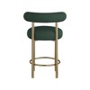 Meridian Furniture,Bordeaux Green Boucle Fabric Stool, Set of 2 - 2 of 4