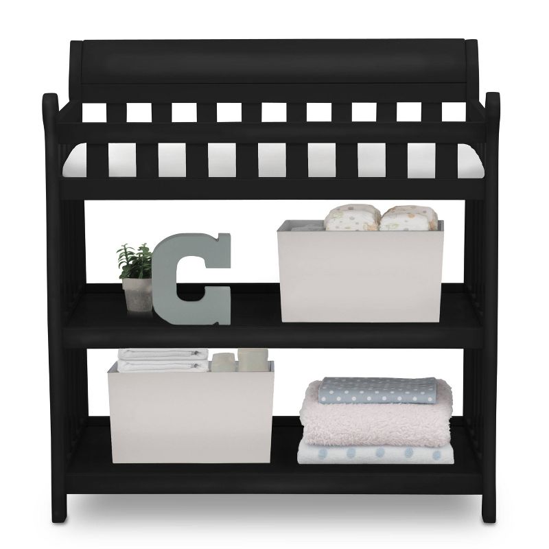 Delta Children Eclipse Changing Table with Pad - Ebony Black, 5 of 7
