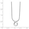 Black Bow Jewelry Diamond Accent Teardrop Necklace in Rhodium Plated Silver, 18-20 Inch - 2 of 4