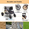 Itopfox 4-Wheel Folding Pet Stroller for Small/Medium/Large Dogs & Cats Removable Carrier, Storage Basket & Cup Holder, 3-in-1 Multifunctional Design - 3 of 4