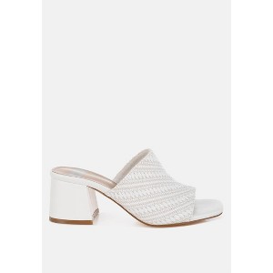 Morgana Woven Raffia Slip Ons Sandals Women - 1 of 4