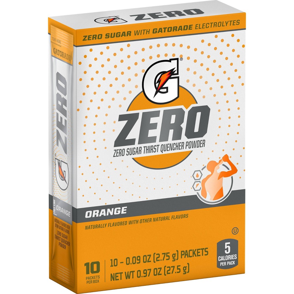 UPC 052000044904 product image for Gatorade GZERO Orange Sports Drink Mix - 1.08oz: Hydration, Low Calorie, No Adde | upcitemdb.com